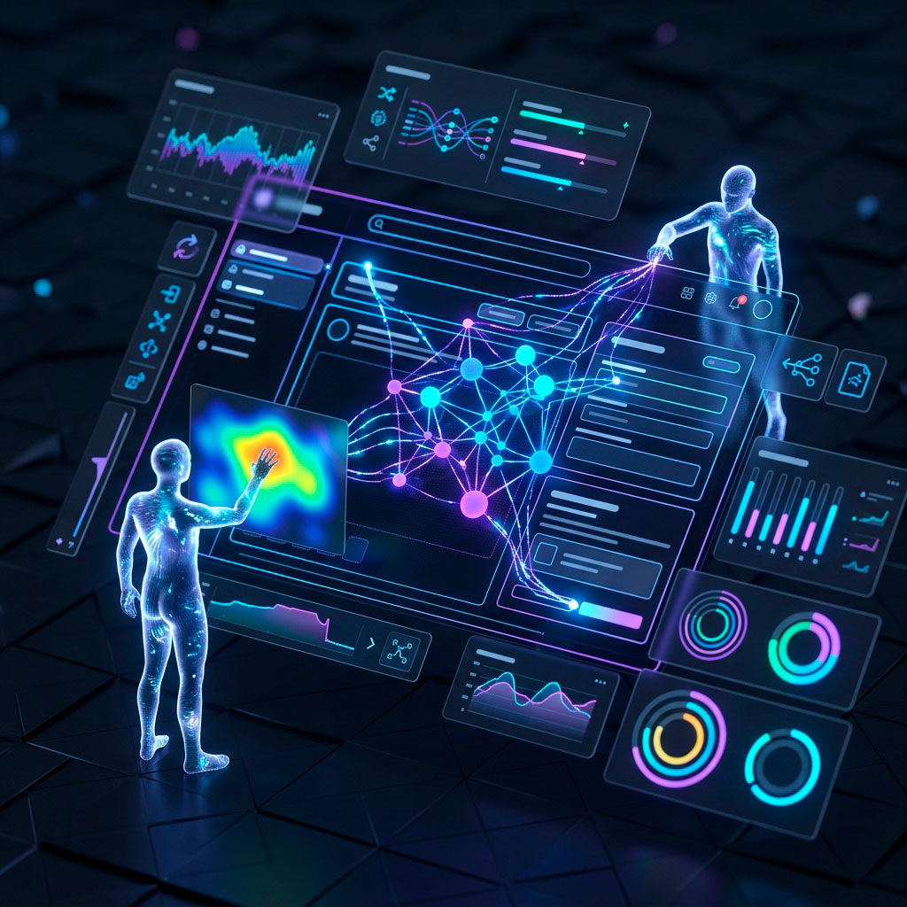 Agentes sintéticos interactuando con prototipos